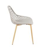 4 Chaises d'extérieur Malaga taupe/marron - 52.3x53.3x83.4 cm
