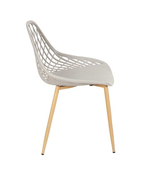 4 Chaises d'extérieur Malaga taupe/marron - 52.3x53.3x83.4 cm