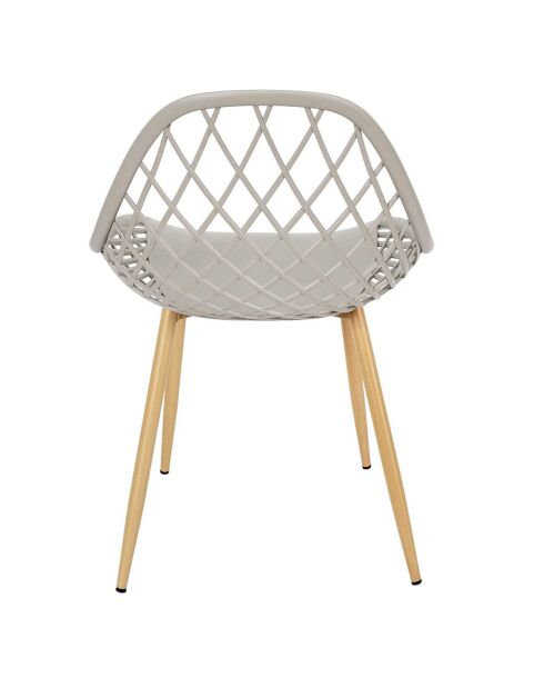 4 Chaises d'extérieur Malaga taupe/marron - 52.3x53.3x83.4 cm