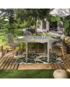 Table de jardin extensible Haria beige - 80x80x75 cm