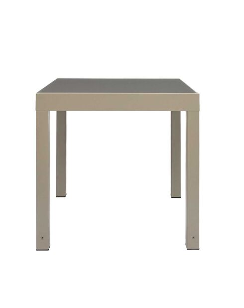 Table de jardin extensible Haria beige - 80x80x75 cm