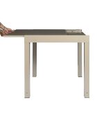 Table de jardin extensible Haria beige - 80x80x75 cm