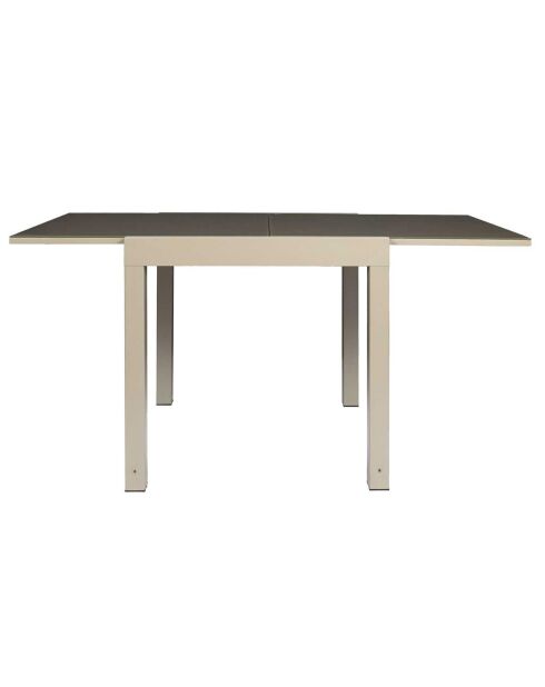 Table de jardin extensible Haria beige - 80x80x75 cm