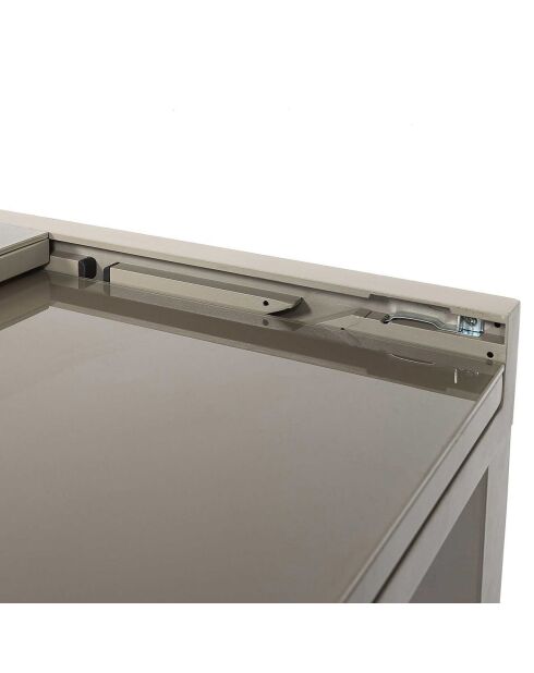 Table de jardin extensible Haria beige - 80x80x75 cm