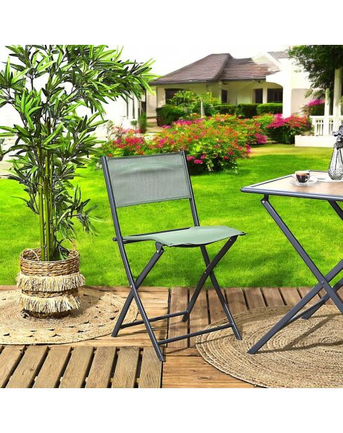 Chaise Elba kaki - 46x50x80 cm