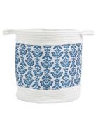 3 Paniers de rangement Jaipur bleu/blanc - 30x30x31 cm