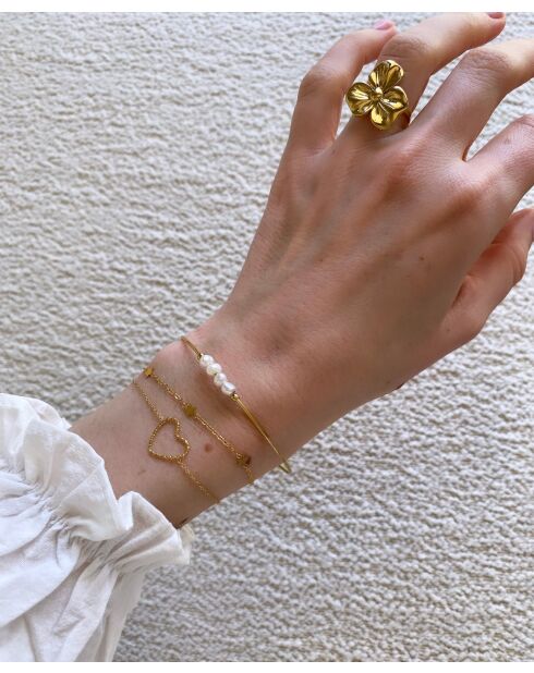 Bracelet Ambroise / Perles dorées
