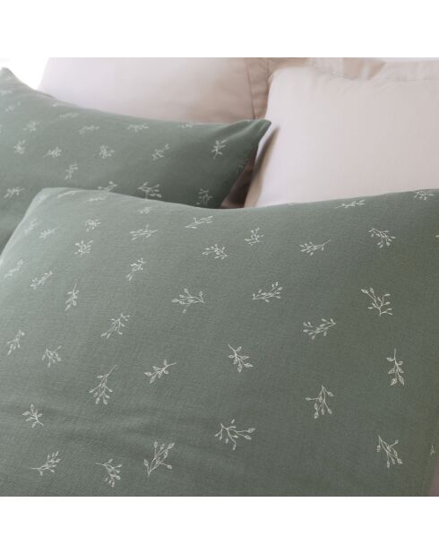 Parure Housse de Couette 100% Gaze de Coton Imprimé Celestine grise