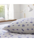 Parure Housse de Couette 100% Gaze de Coton Imprimé Louca blanche