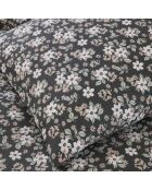 Parure Housse de Couette 100% Gaze de Coton Imprimé Sakuria noire