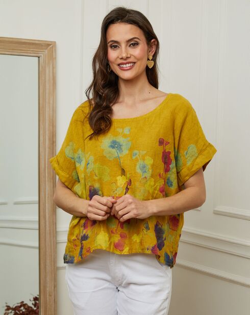 Top 100% Lin Cantik moutarde