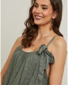 Robe 100% Lin Caspar kaki