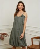 Robe 100% Lin Caspar kaki