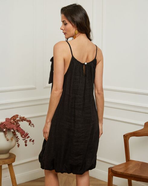 Robe 100% Lin Caspar noire