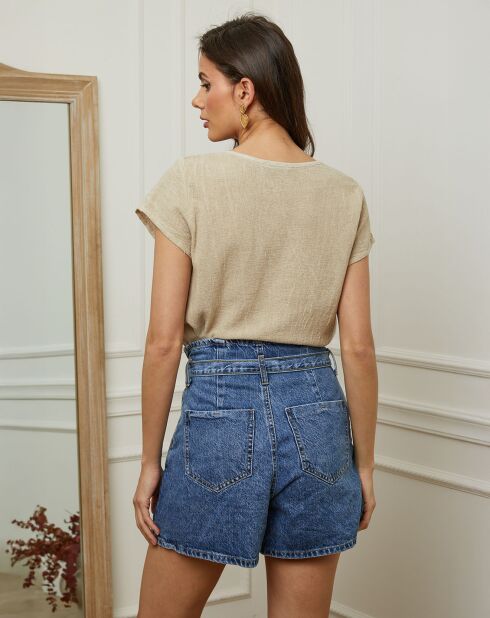 Top 100% Lin Chili beige
