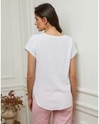 Top 100% Lin Chili blanc