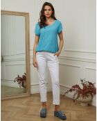 Top 100% Lin Chili turquoise