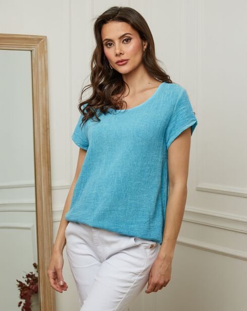 Top 100% Lin Chili turquoise