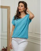 Top 100% Lin Chili turquoise