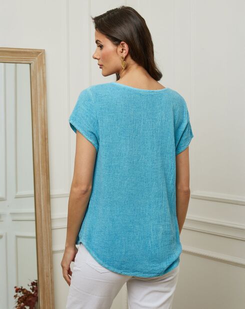 Top 100% Lin Chili turquoise
