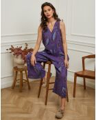 Combinaison 100% Lin Clarina violette