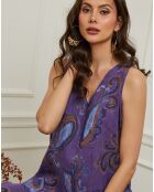 Combinaison 100% Lin Clarina violette