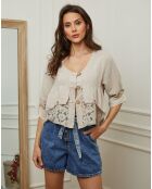 Top 100% Lin Coleth beige
