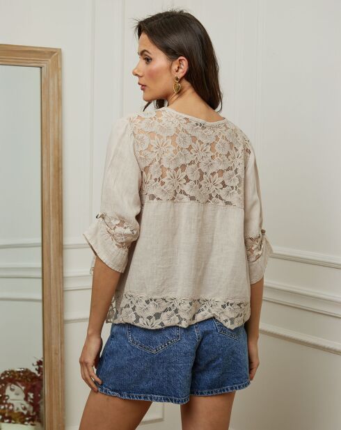 Top 100% Lin Coleth beige