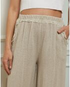 Pantalon 100% Lin Daoud beige