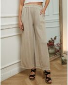 Pantalon 100% Lin Daoud beige