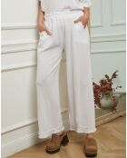 Pantalon 100% Lin Daoud blanc