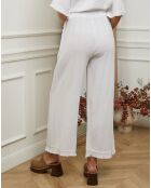 Pantalon 100% Lin Daoud blanc