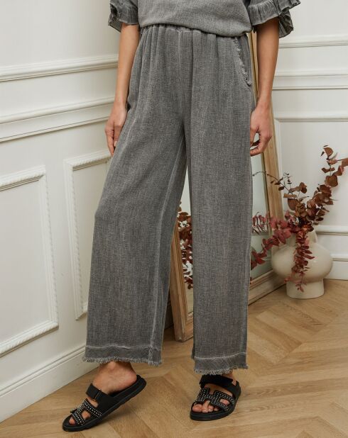 Pantalon 100% Lin Daoud gris