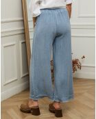 Pantalon 100% Lin Daoud bleu jeans