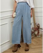 Pantalon 100% Lin Daoud bleu jeans