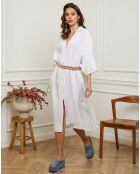 Kafta en Lin & Coton Dyana blanc