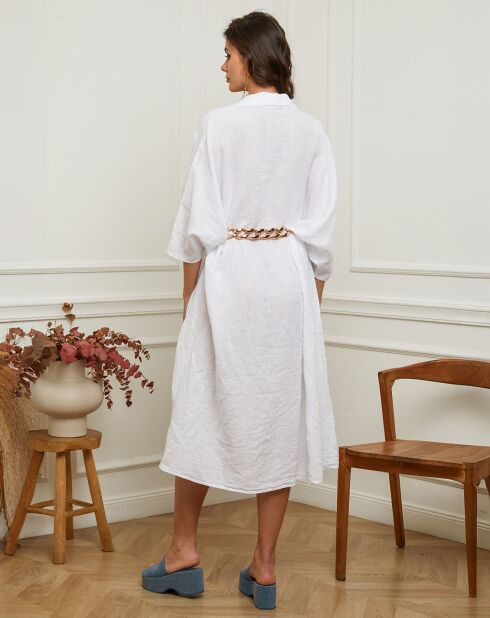 Kafta en Lin & Coton Dyana blanc