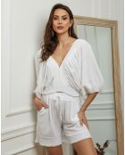 Top en Lin & Coton Elvina blanc