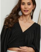 Top en Lin & Coton Elvina noir