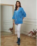 Veste en Lin & Coton Enolal azur