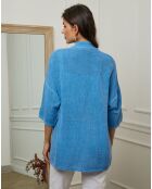 Veste en Lin & Coton Enolal azur