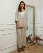 Veste en Lin & Coton Enolal beige