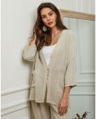Veste en Lin & Coton Enolal beige