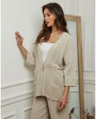 Veste en Lin & Coton Enolal beige