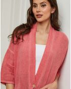 Veste en Lin & Coton Enolal framboise