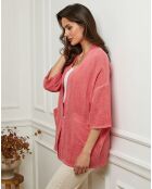 Veste en Lin & Coton Enolal framboise