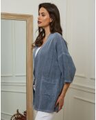 Veste 100% Lin Enolal indigo