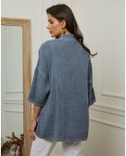 Veste 100% Lin Enolal indigo