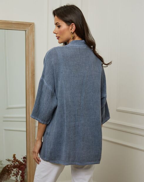 Veste 100% Lin Enolal indigo