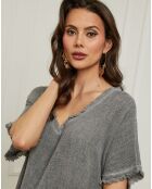 Robe 100% Lin Estral grise